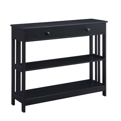 Mission 1 Drawer Console Table Black - Breighton Home