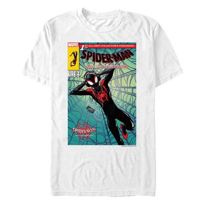 Men's Spider-Man: Into the Spider-Verse Comic Cover  T-Shirt - White - 4X Large