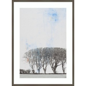 Amanti Art Row of Trees by Deborah Revell Wood Framed Wall Art Print - 1 of 4
