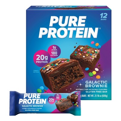 Pure Protein Nutrition Protein Bars - Galactic Brownie - 1.53lbs/12ct