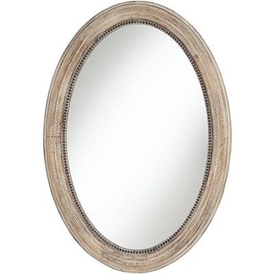 Noble Park Zahra Wooden 23 1/2" x 34" Oval Wall Mirror