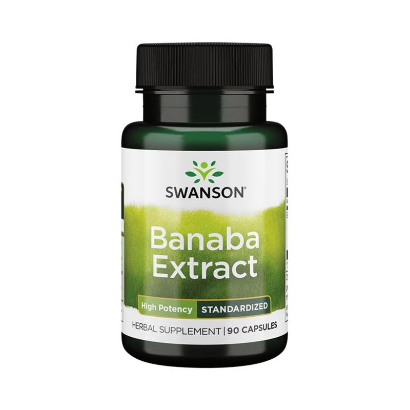Swanson Herbal Supplements Banaba Extract - High Potency Standardized 60 mg 90 Caps, 1 of 2
