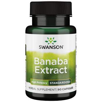 Swanson Herbal Supplements Banaba Extract - High Potency Standardized 60 mg 90 Caps