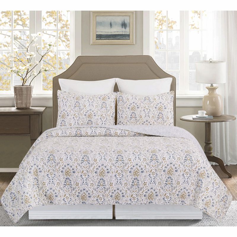 C&F Home Selma Cotton Floral Quilt Set  - Reversible and Machine Washable, 4 of 10