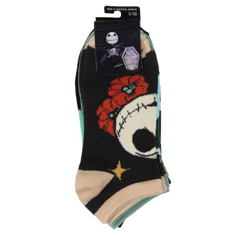 The Nightmare Before Christmas Earth Tones Low Cut Mix And Match Ankle Socks Multicoloured, 4 of 5