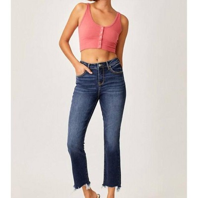Women's Curvy High Rise Slim Straight Jeans - RISEN