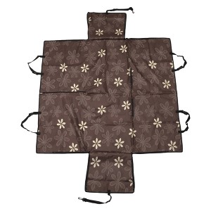 Unique Bargains Flower Prints Pet Car Seat Cover Brown 1 Pc - 1 of 4