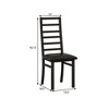 Syemin Modern Dining Chair Set of 4, High Back Armless Dining Chairs for Kitchen, Living Room, Black, 15.6"*18.5"*42.13" - 4 of 4