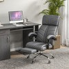 Vinsetto Vibration Massage Office Chair with Heat, Adjustable Height, High Back, Armrest, PU Leathrer Comfy Computer Chair, Gray - 2 of 4