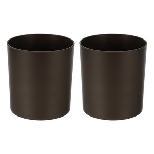 Unique Bargains Plastic Lightweight Modern Design Plant Pot Round 2 Pcs - 1 of 4