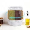 YIYIBYUS Large Rotating Food Dispenser, 6-Grid Rice Bucket Whole Grains Rice Container Storage with Lid Dry Food Dispenser Storage Box for Kitchen - 2 of 4