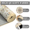 Washable Vintage Distressed Area Rug,Oriental Medallion Accent Carpet,Ultra-Soft Low Pile Non-Slip Floor Mat for Living Room Bedroom Office - 4 of 4