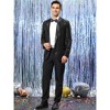 INSPIRE CHIC Men's Shawl Lapel One Button Tuxedo Wedding Shiny Sequin Blazer - image 3 of 4