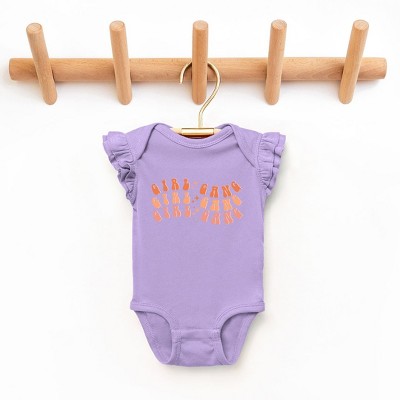 The Juniper Shop Girl Gang Wavy Baby Flutter Sleeve Bodysuit