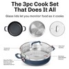 Granitestone 3 Piece Nonstick 5.5 Qt Everyday Pan with Lid and Steamer Insert – Speckled Multipurpose Cookware Set - 4 of 4