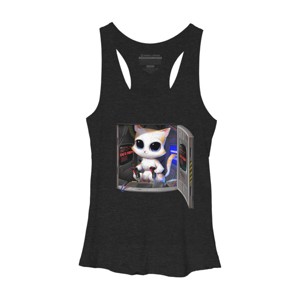 Women's Design By Humans Cat Piloted Cyborg By andremullerdko Racerback Tank Top - 1 of 2