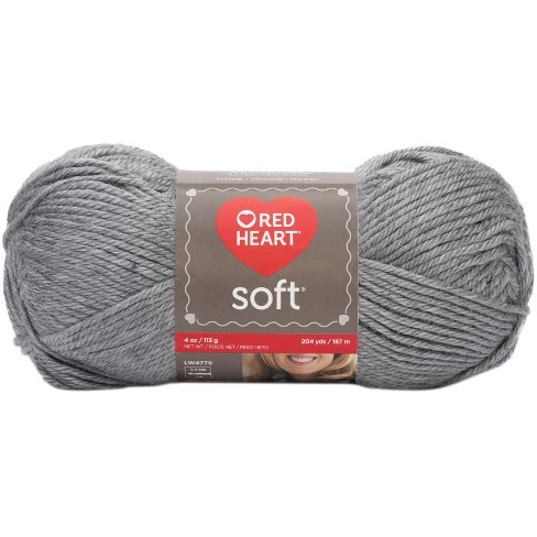 Red Heart with Love Light Gray Yarn - 2 Pack of 198g/7oz - Acrylic