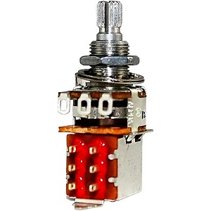 Allparts Alpha 500K ohm Push/Pull Audio Taper Split Shaft Pot Single - 1 of 1