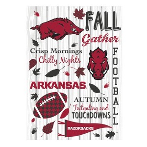 NCAA University of Arkansas House Flag, 28 x 44, Double Sided Garden Flags for Outside, Outdoor Flags for Gardens Patio, Indoor Wall Decor Flag - 1 of 1