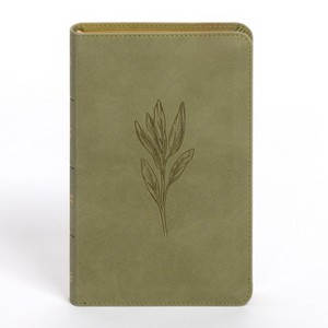 CSB Personal Size Bible, Sage Suedesoft Leathertouch - by  Csb Bibles by Holman (Leather Bound) - 1 of 1