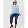 Agnes Orinda Women's Plus Size Fashion V Neck Cable Knit Sleeveless Pullover Casual Sweater Vests - 3 of 4