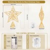 Aoibox Christmas Tree Topper 40 LED Lighted Gold Star 10 x 8 Inch with Remote 8 Modes Timer for Holiday Home Office Party Decor 1 Piece - 3 of 4
