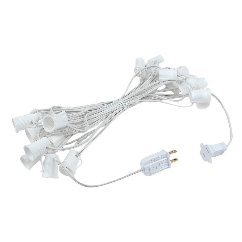 Novelty Lights 25 Feet G50 Globe Outdoor Patio String Lights, White Wire, 3 of 7