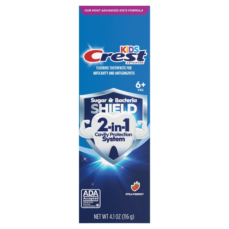 Crest Kids Sugar &#38; Bacteria Shield Toothpaste, Strawberry Flavor, 4.1oz, 5 of 12