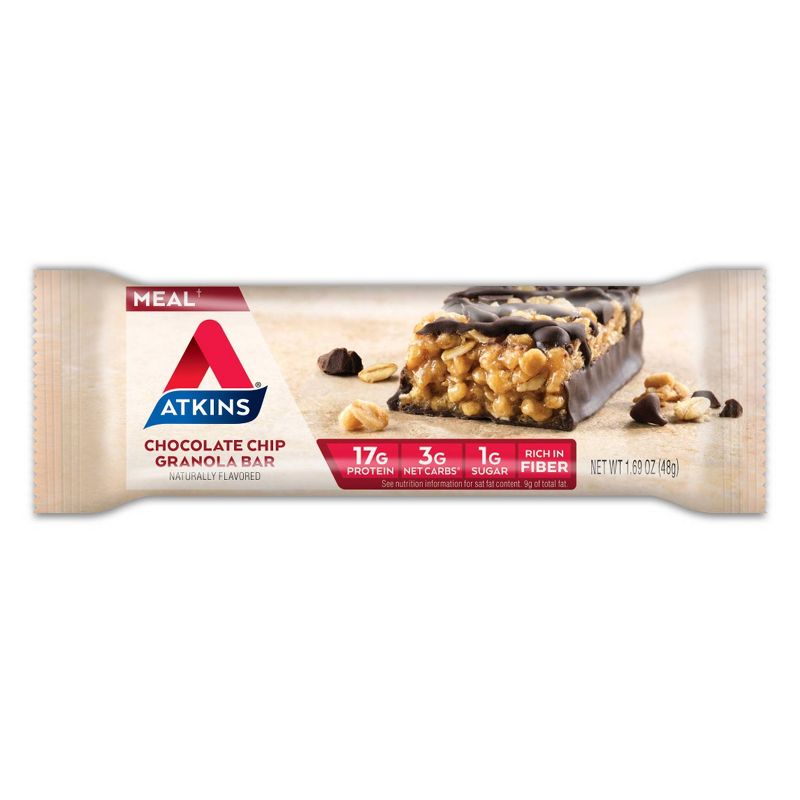 Atkins Chocolate Chip Granola Protein Meal Bar, 3 of 9