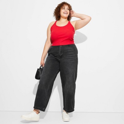 Women's Mid-Rise Barrel Leg Skater Jeans - Wild Fable™