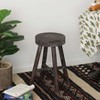 Vintiquewise Antique Round Wooden Chair Log Cabin Stools Set of 2 - 4 of 4