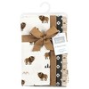Hudson Baby Boys Cotton Poly Flannel Burp Cloths 8-Pack, Wild Buffalo, One Size - 2 of 4