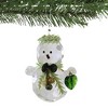 Ganz 2.5 Inch Mistletoe Snowman Ornament Faceted Tree Ornaments - 2 of 3