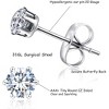 6-10 Pairs Stainless Steel CZ Stud Earrings - 2/3/4mm Hypoallergenic Tiny Round Earrings for Women, Surgical Steel Jewelry Set - 2 of 4