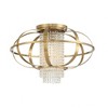 Savoy House Idlewild 1 - Light Flush Mount in  Warm Brass - 3 of 4