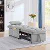 Single Pull Out Sofa,Multi Function Sofa Bed with Adjustable Backrest and Pillows,Convertible Chaise Lounge-Maison Boucle - 3 of 4