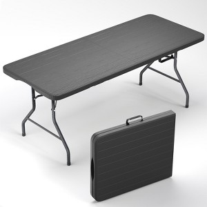SKONYON 6ft Rectangular Folding Table - 1 of 4