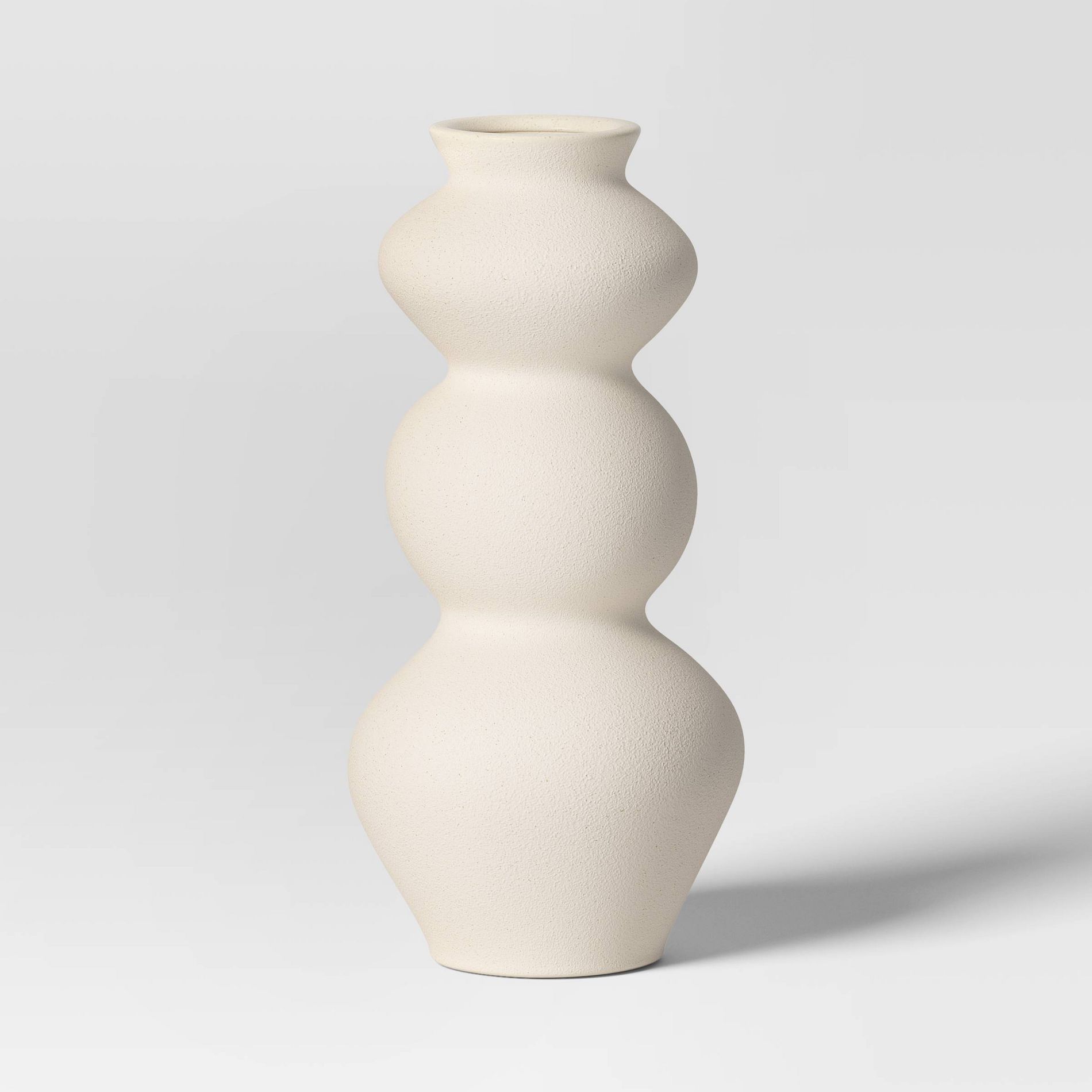 Tall Ceramic Organic Modern Vase - Threshold™: Hand Wash, Tabletop Decor, Watertight Bottle Vase