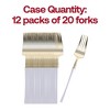 Smarty Had A Party Gold w/ White Handle Moderno Plastic Dinner Forks - 240 pcs - 4 of 4