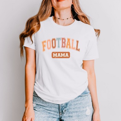 Simply Sage Market Varsity Football Mama Short Sleeve Tee - L - White
