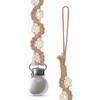 Macrame Pacifier Clip - Baby Pacifier Holder Leash Boho Wooden Clips - Teething Toy with Handmade Braided Cotton Modern Unisex Baby Gift (Multicolor) - 4 of 4