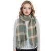 Anna-Kaci Classic Plaid Winter Scarf Cashmere Feel Checked Fringe Wrap Shawls for Women - 2 of 4
