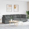 vidaXL Modular Fabric Sofa in Dark Gray - Durable Metal Frame Couch with Customizable Sections for Living Room/Lounge Seating Furniture - 2 of 4