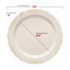 Smarty Had A Party Ivory w/ Gold Vintage Rim Plastic Dinnerware Set - 120 Sets - 4 of 4