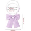 INSPIRE CHIC Women's Metallic Shiny Solid Color Square End Bow Ties - 2 of 4