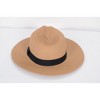 Anna-Kaci Wide Brim Straw Fedora Sun Hat with Black Band Lightweight Packable Summer Panama Hat for UV Protection - 4 of 4