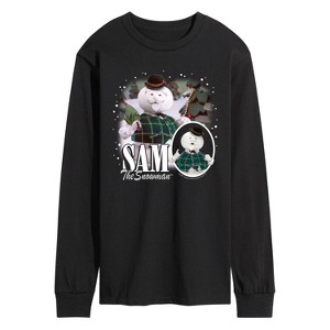 Men's - Rudolph - Sam The Snowman Bootleg Long Sleeve Graphic T-Shirt - 1 of 3