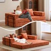 Whisen Sectional Compression Sofa Bed & Floor Futon Couch with Convertible Folding Design, Pillows and Armrests - 4 of 4
