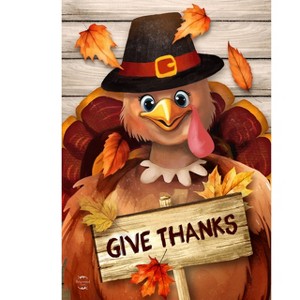 Briarwood Lane Garden Flag 12x18 For Outdoor Thankful Turkey Thanksgiving For Thanksgiving Garden Flag Flags For Outside - 1 of 4