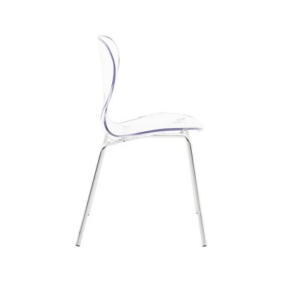 Meridian Furniture Clarion Chrome Metal Dining Chair - Thumbnail 3